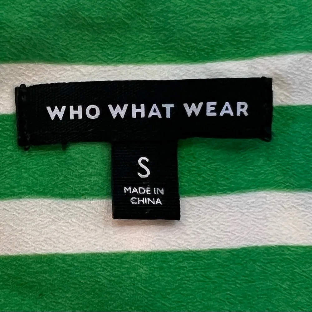 Who What Wear Maxi Wrap Dress Women's Small Kelly Green White Summer Long Length - Picture 8 of 16